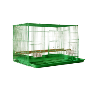 Rectangular Steel Wire Pet Cage For <b>Small</b> Birds Durable Painted Iron Frame With Plastic Tray Horizontal <b>Sliding</b> Door Indoor Use - Product Image 3
