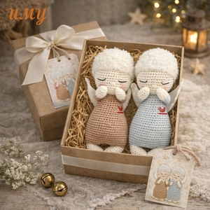 Bambola Angelo Custode Stellato Fatta a Mano all'Uncinetto Giocattolo per Bambini - Product Image 1