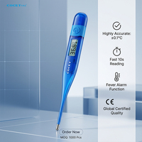 COCET Thermomètre médical portable personnalisé étanche Oral Thermomètre numérique clinique pour fièvre des aisselles rectale