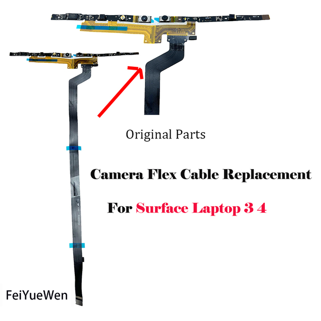 Original for Microsoft Surface Laptop 3 4 Camera Flex Cable Replacement 13.5 Wire 1867 1868 1950 1951 1958 1959 M1094201-007