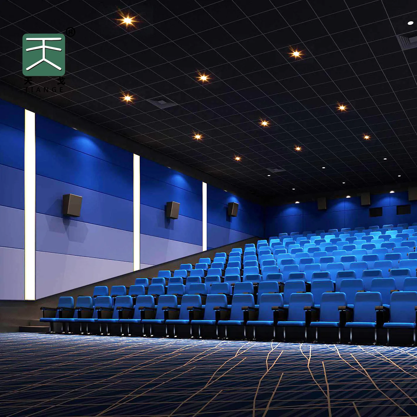 TianGe Factory Australia Theater felt board soundproof wall acoustic materials Sound absorbing grey custom fabric panel