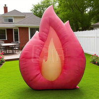 Flamme géante gonflable en PVC personnalisée avec lumière LED pour la promotion d'événements de fête, décoration
