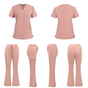 Luxury Best Unisex Bell Bottoms Good Quality Medical Uniforms Personalized <b>Scrub</b> <b>Set</b> - Product Image 5