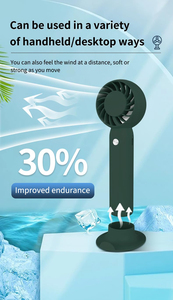 ybgaiNouveau mini ventilateur de poche portable rechargeable par USB avec fonction pliable pour étudiants <span class=keywords><strong>ou</strong></span> navetteurs, idéal pour le bureau - Product Image 6