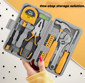 Juego <span class=keywords><strong>de</strong></span> <span class=keywords><strong>Herramientas</strong></span> para el Hogar, Esencial para el Mantenimiento Diario, Incluye Alicates Combinados, Martillo, Llave Inglesa y Caja <span class=keywords><strong>de</strong></span> <span class=keywords><strong>Herramientas</strong></span> Compacta - Product Image 2