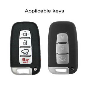 धातु फ्रेम सिलिकॉन कार कुंजी फोब केस कवर Hyundai वेलोस्टर अज़ेरा सोनेटा ट्यूसन सांटा टोसन सेंटा फी 35 इक्वियस जेनेसिस - Product Image 2