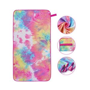 Tie-Dye Vivid Color <b>Microfiber</b> Fabric Square Adults Sea Free Quick-Dry Customized Tie Dye Thick <b>Beach</b> <b>Towels</b> - Product Image 1