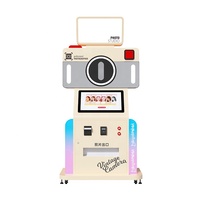 Nouvelle conception moderne, mini PC à écran tactile de 21,5 pouces, coque professionnelle, objectif réglable en hauteur, machine de photomaton pour selfies