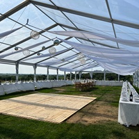 Magnifiques tentes à toit transparent polyvalentes, spacieuses, élégantes et durables en PVC transparent pour fêtes, mariages et événements.