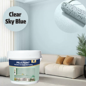 Pintura <span class=keywords><strong>para</strong></span> Paredes Color Azul Cielo Claro de 1 galón (3.79 L) y 2 kg de Imprimación y 8 Herramientas, Pintura Interior y Exterior Duradera <span class=keywords><strong>para</strong></span> <span class=keywords><strong>Techos</strong></span> y Paredes - Product Image 2