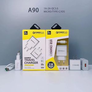 <span class=keywords><strong>Kit</strong></span> de carga súper rápida QC3.0 Totalmente compatible con cabezal de carga de EE. UU. UE Cable USB C rápido para Huawei para <span class=keywords><strong>Xiaomi</strong></span> - Product Image 2