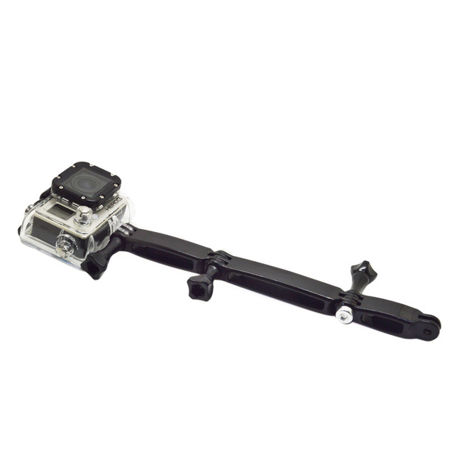 Universal 3 Sections Extendable Foldable Plastic 3-Way Mount Arm Selfie Stick for GoPro Hero13 12 11 10 9 DJI  Insta360