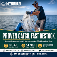 Red de Pesca de 12 pies, Edición Benthic-Scavenger-Tackle 3, Equipo Náutico Premium, Profesional, Avanzado, Precisión sin Igual, Calidad Superior