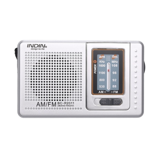 BC-R2011 Mini AM FM Radio 2 Band Radio Receiver Portable Pocket Radio Built-in Speaker w