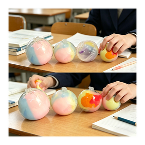 Professional Grade Texture Relief Sphere Clear Glossy Handmade Squeeze Toy Cognitive Comfort Bag Friendly Mini - Product Image 5