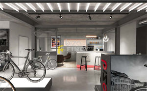 Estante de madera y Metal para decoración de bicicletas, estante de exhibición de pared con diseño de tienda de bicicletas - Product Image 5