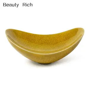 Keramische Compote Citron Swoop Decoratieve Items - Compotes/Bowls, Clear