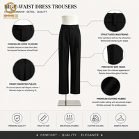 Femmes noir taille haute jambe large pantalon automne nouveau costume décontracté pantalon ample mince drapé pantalon droit respirant été grand