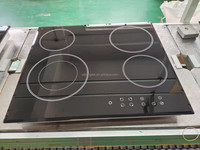 Kontrol Sentuh Sensor 6400W 4 Tungku Kompor Listrik Built-in dengan Permukaan Kaca Keramik Halus dan Pelindung Panas untuk Dapur Rumah