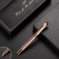 Stylos à encre liquide pour femmes, boîte de luxe, stylo gel à encre noire, stylo fantaisie rechargeable pour cadre, bureau, professionnel, cadeau d'anniversaire
