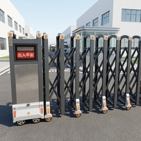Vente directe d'usine, portail coulissant automatique rétractable en acier inoxydable pour cour extérieure