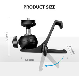 RAUBAY Monitor Top Camera Mount Clamp, Hanging <b>Webcam</b> Stand with 1/4" Screw, Suitable for Flat-Screen Monitors - Product Image 2