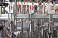 Machine de remplissage automatique à 12 têtes avec pompe à engrenages à servomoteur, pour huile de palme, huile de coco et huile d'olive