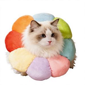 Collier de protection réglable et doux pour <span class=keywords><strong>chat</strong></span> et chien Elizabeth, anti-léchage, anti-morsure, color-block, pour animaux stérilisés ou castrés - Product Image 1