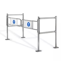 Porte automatique de sécurité en acier inoxydable pour le contrôle d'accès de sortie et d'entrée de supermarché