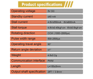 Servomotore YongyuFeng con Ingranaggi in Metallo Micro 5V PWM Montaggio a Flangia Angolo di Rotazione 90° per Modelli di Aerei/Hardware Intelligente/Giocattoli TT - Product Image 4