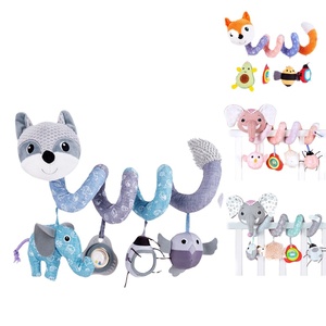 Baby <strong>Toys</strong> <strong>Hanging</strong> Rattle <strong>Pram</strong> Spiral Safety Soothing Baby Animal Plush <strong>Toys</strong> Baby Carriage Pendant Bed Around - Product Image 2