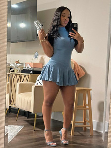 Abito Corto Aderente Nero da Donna Stile Occidentale per Feste e Serate Eleganti 2024 - Product Image 3