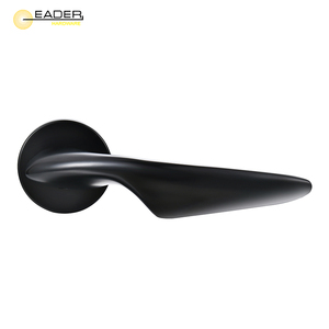 EADER门把手实心黄铜哑光黑色设计室内圆形现代门锁旋钮 - Product Image 1