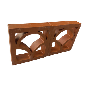 Blocs de mur en terre cuite, couleur <span class=keywords><strong>rouge</strong></span>, briques creuses décoratives pour les clôtures de maison - Product Image 4