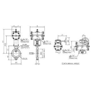 Válvula de Control KOSO 710C, Tipo Wafer, OEM, con Actuador Neumático 6400RB 6500RA7300RB - Product Image 2
