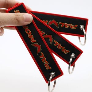 Porte-clés personnalisé avec logo brodé, inspiré des marques de motos, en tissu, pour accessoires et cadeaux de motards - Product Image 4