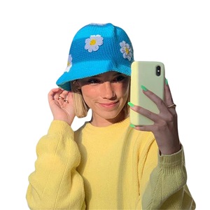 Hot Sale Crochet Bucket Hat, Knitted Summer Hat, <strong>Floppy</strong> Colorful Items Vietnam <strong>Supplier</strong> Cheap Wholesale - Product Image 5
