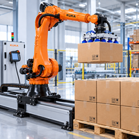 Robot industriel 5 axes KUKA KR180 R3200 pour la manutention et la palettisation, charge utile 180 kg, station de travail - Offre Spéciale