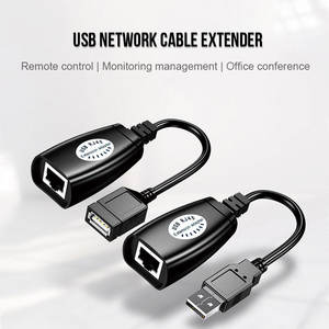 Adaptador Extensor <span class=keywords><strong>de</strong></span> Cable LAN RJ45 USB 2.0, Cable <span class=keywords><strong>de</strong></span> Par Trenzado Cat5/Cat5e/Cat6, Revestimiento <span class=keywords><strong>de</strong></span> PVC, Combinación <span class=keywords><strong>de</strong></span> Color Negro, en Existencia - Product Image 2