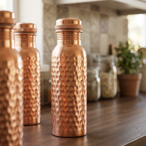 B S International NA145 Vaisselle en acier au carbone écologique de qualité alimentaire avec revêtement anti-corrosion, design martelé en cuivre antique - Product Image 4