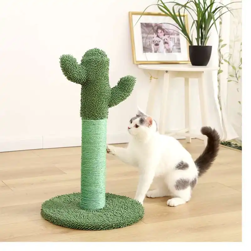 Petit arbre à chat en Sisal, poste à gratter, dessin animé, Cactus, Durable, nouveauté