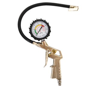 Tire Inflator With Pressure Pneumatic Gauge High Performance <b>Car</b> and Motorcycle and Bikes With Presta and Schrader Valve - Product Image 1
