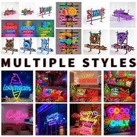 Letrero Luminoso LED de Neón Personalizado Shuntai, con Alimentación CA y Diseño Gratuito, para Decoración de Tiendas, Oficinas, Hogar, Fiestas de Cumpleaños y Negocios