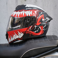 Casques de moto Venom certifiés DOT de haute qualité, nouveaux casques modulaires unisexes en ABS, casque AD à visière rabattable, double visière, protection de la tête