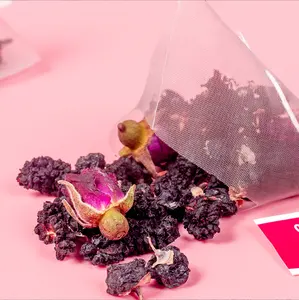 Quantità di tè alla rosa Wolfberry nero di gelso 25 bustine per sacchetto di tè al fiore economico