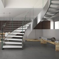 Escalier en arc ACE, escalier moderne en verre personnalisé pour l'intérieur, double courbe