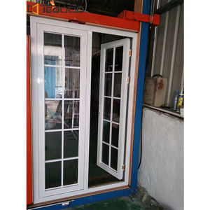 Precio de fábrica Nuevas puertas de aluminio de diseño de estilo francés con parrilla usadas para puertas francesas de casa - Product Image 1