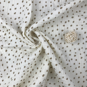 <strong>Wholesale</strong> Printed Plain Animal Cartoon Cotton <strong>Double</strong> <strong>Gauze</strong> 120gsm Woven Bubble Fabric Baby Clothing Blankets Muslin Class Fabric - Product Image 2