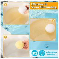 Bola Penghilang Kotoran Jacuzzi dengan Busa PE, Mengangkat Minyak Mengapung dengan Cepat, Mengurangi Waktu Pembersihan Filter