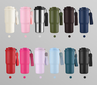 Gobelet de bureau isotherme en acier inoxydable de 25 oz, écologique, avec logo personnalisé OEM, couvercle 2-en-1, compartiment à thé et paille - Vente en gros usine